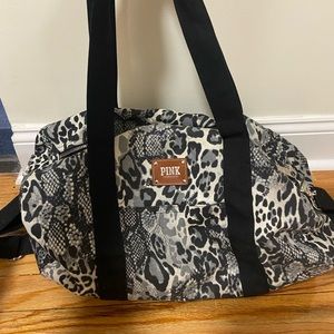PINK cheetah / leopard duffle bag